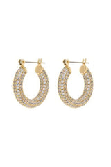 Pave Baby Amalfi Hoops ~ Gold