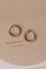 Pave Amalfi Huggies ~ Gold