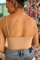 Seamless Scalloped Staple Ribbed Cami