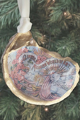 Oyster Shell Ornament ~ Mardi Gras Float