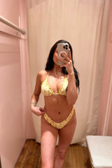 Antique Floral Bikini Top