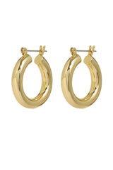 Baby Amalfi Tube Hoops ~ Gold