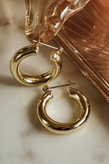 Baby Amalfi Tube Hoops ~ Gold