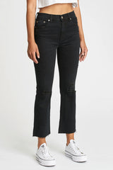 Once bitten, twice shy ~ The Shy Girl is a high rise kick flare. Sometimes you need a little bit of everything, so the Shy Girl in Video Games is made using our our 11oz JUST RIGHT denim. It's the perfect mix of rigid and stretchy, built into modern silhouettes with vintage character. Organically made, reliably flattering. Machine wash cold. The Fuller the load, the more water we save.