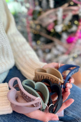Safe to say these claw clips have completely stolen our hearts! The perfect lovely addition for all things Valentines or really anytime, these medium-hold beauties will keep the stray hairs tucked effortlessly in place, giving you all the confidence to keep wearing your heart on your sleeve (and in your hair!).