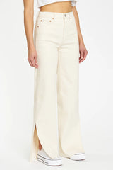 Far out, dude! The Far Out is a High Rise Relaxed Flare with a side slit. Sometimes you need a little bit of everything, so The Far Out in Raw Cut is made using our 11oz Just Right fabric. It is the perfect mix of rigid and stretch, built into modern silhouettes with vintage character. Reliably flattering, consistently kind.