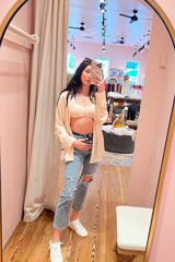 Back, better than ever and this time in satin, our No Wrong Moves satin bralette and buttondown set ensures you're ready for anything and everything thrown your way! With lightweight textured satin, a classic buttondown blouse and a bralette, this duo is a sure to be a year-round must-have.