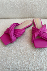 Aptly named... our Electric Slide Flats will have you and the whole town buzzing with their perfectly on trend neon pop of color! These bright beauties feature a comfort sole and scrunchy straps that guarantee you're effortlessly comfortable.
