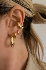 Baby Amalfi Tube Hoops ~ Gold