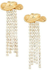 Cowboy Hat Chain Drop Studs - Shake Your Bon Bon