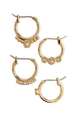 Full Bloom Hoop Earring Set ~ Gold - Shake Your Bon Bon