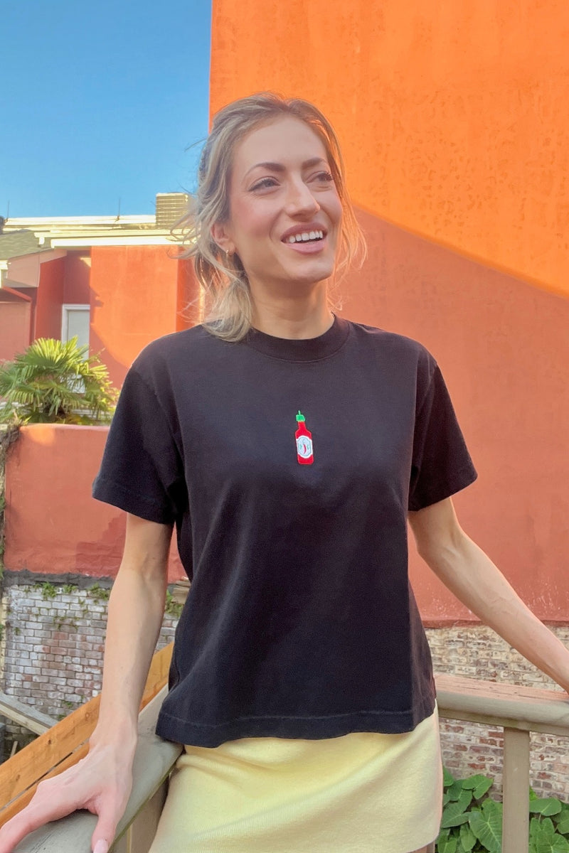 It's the Little Things Boxy Tee ~ Hot Sauce