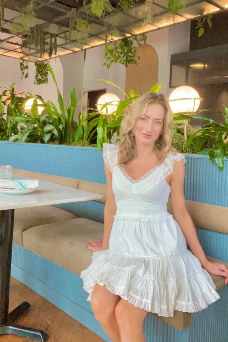 Easy, Breezy Ruffle Mini ~ White