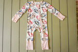 Bamboo Zip-Up Onesie ~ Oyster