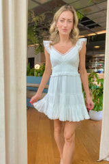 Easy, Breezy Ruffle Mini ~ White