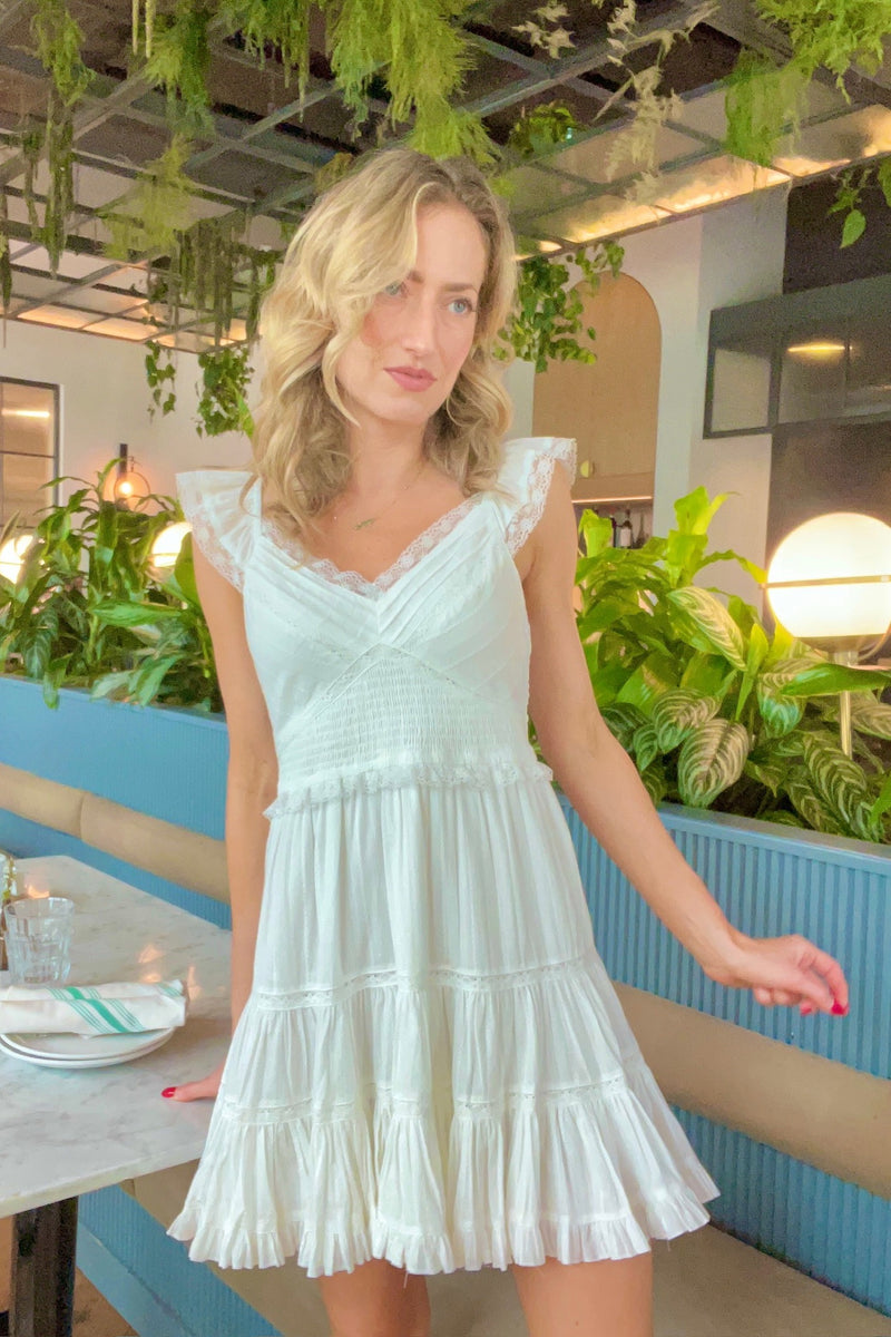 Easy, Breezy Ruffle Mini ~ White