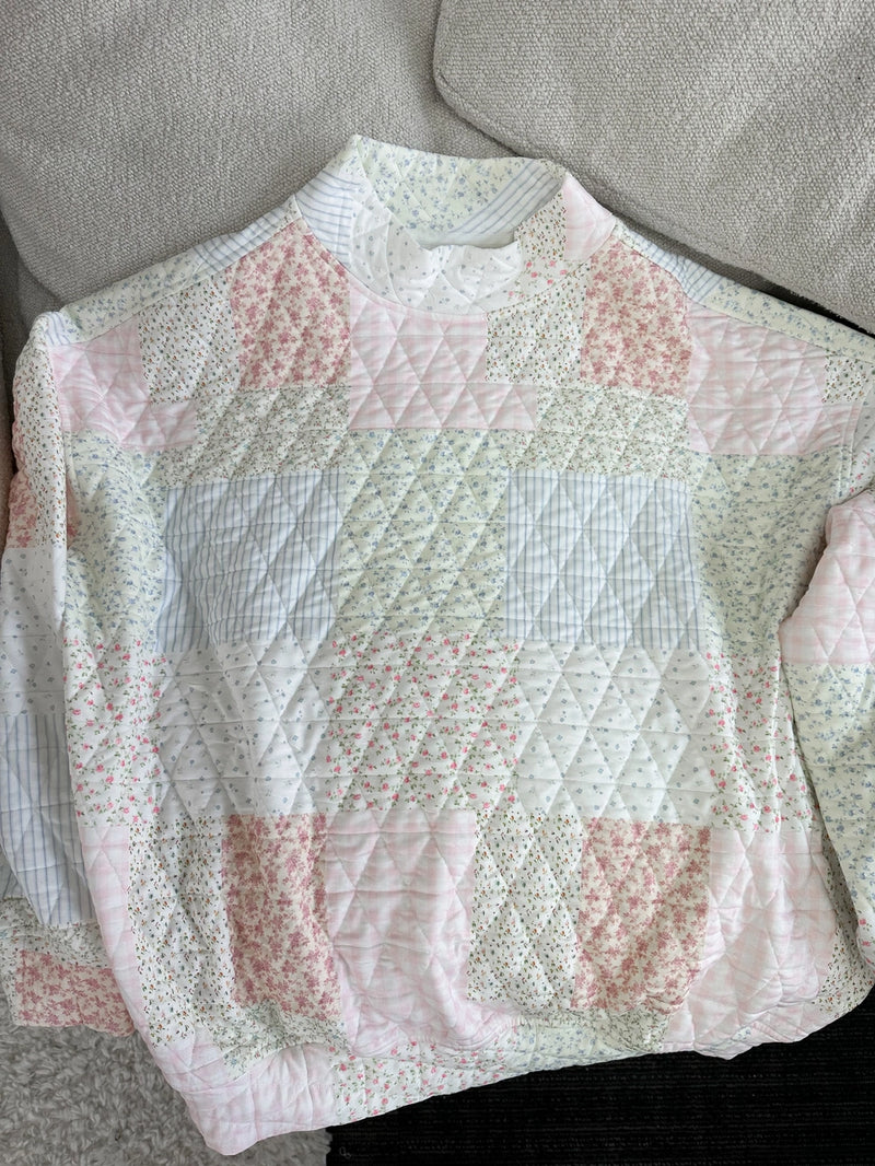 Quilted Cutie Pastel Pullover