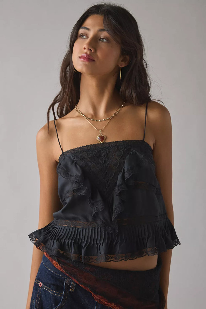 Ondeline Silk Lace Cami ~ Black