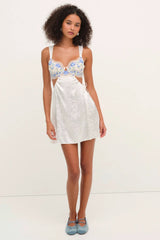 Festival Rose Slip Dress ~ Blue