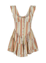 The Elisabeth Romper Dress ~ Victorian Stripe