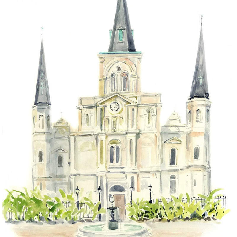 St. Louis Cathedral 5" x 7" Lyla Clayre Print