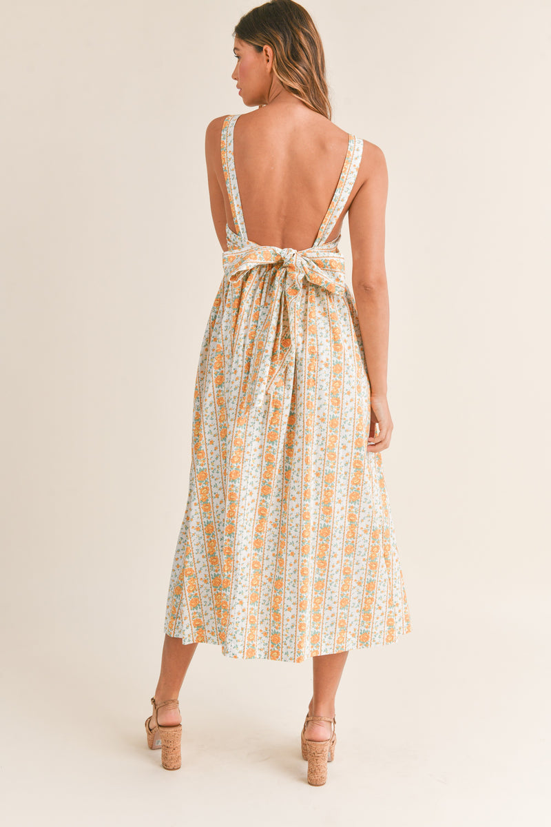 Soaking Up The Sun Midi Dress ~ Vintage Floral