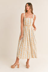 Soaking Up The Sun Midi Dress ~ Vintage Floral