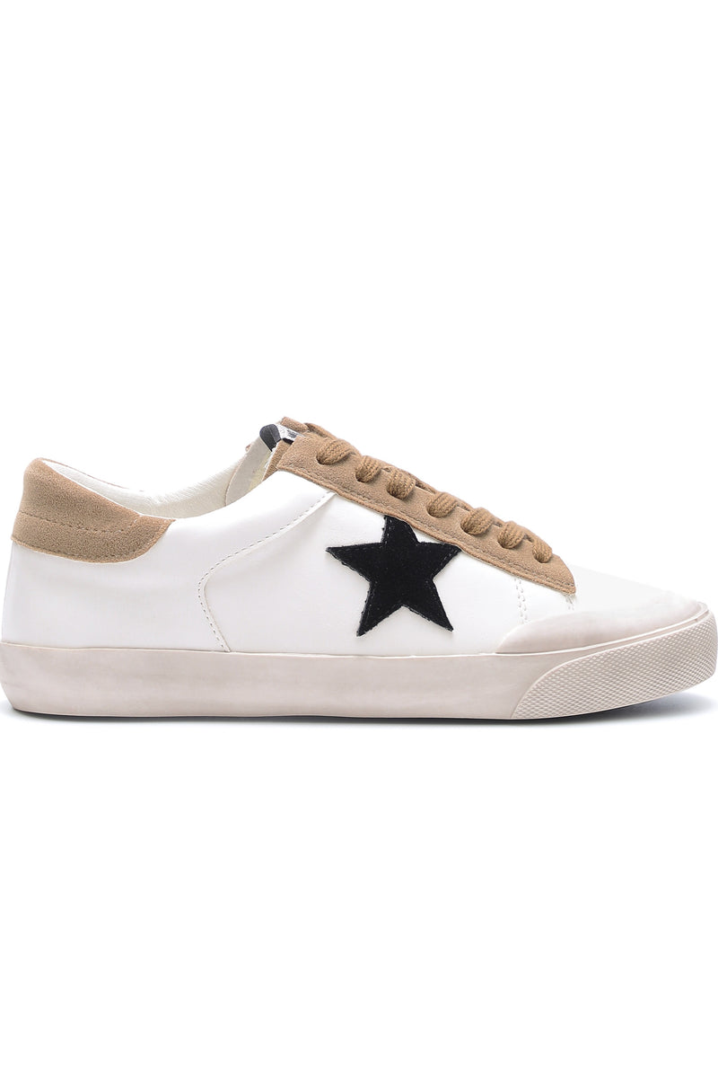 Star Sneakers ~ Taupe/Black