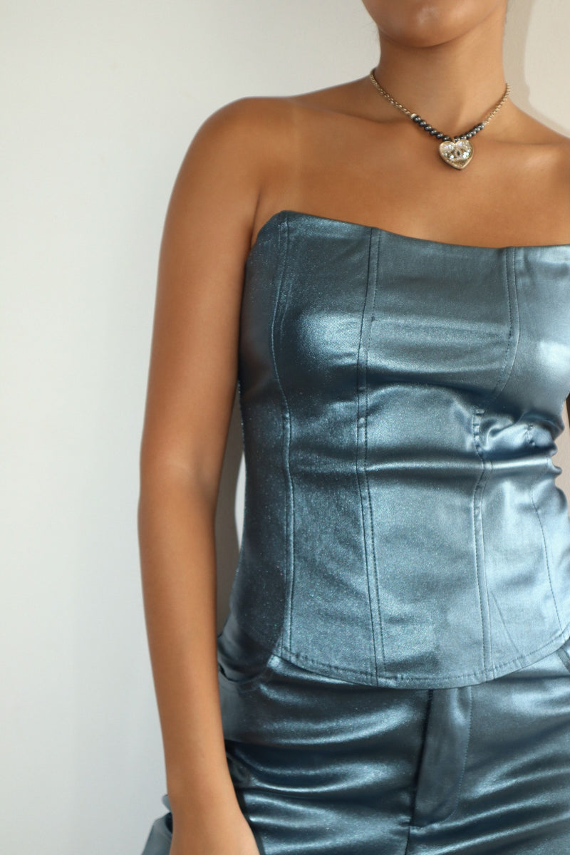 Run the World Metallic Bustier