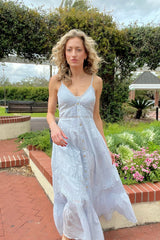 Esilda Cotton Midi Dress ~ Baby Bluebell