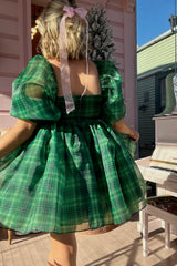 The Puff Dress ~ Beth Plaid