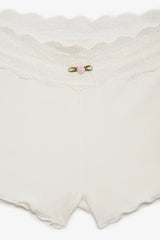 Eisley Ribbed Knit Short ~ White