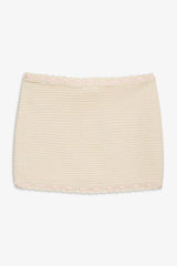 Kelsey Crochet Mini Skirt ~ Cream