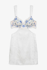 Festival Rose Slip Dress ~ Blue