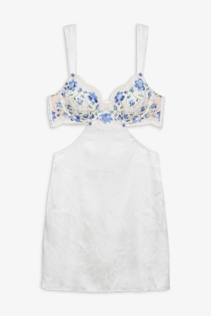 Festival Rose Slip Dress ~ Blue