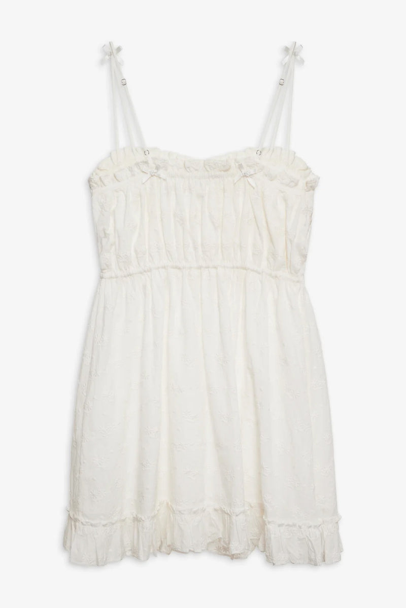 Edie Eyelet Slip Dress ~ White