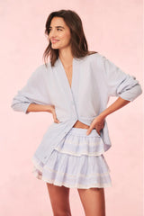 Ruffle Mini Skirt ~ Baby Bluebell