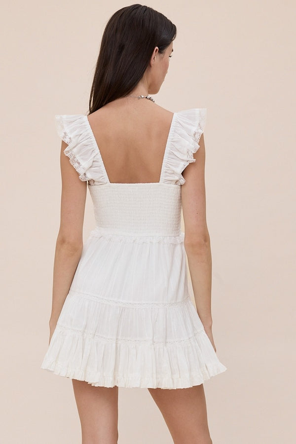 Easy, Breezy Ruffle Mini ~ White