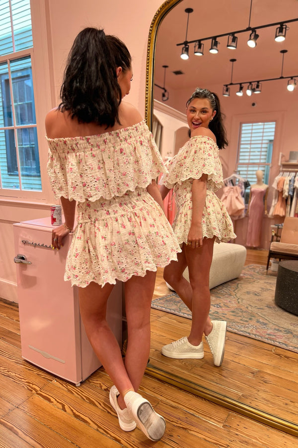 Sweet Summer Eyelet Mini Skirt