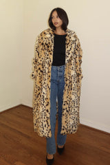 Nights Out Faux Fur Coat ~ Leopard