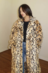 Nights Out Faux Fur Coat ~ Leopard