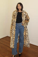 Nights Out Faux Fur Coat ~ Leopard