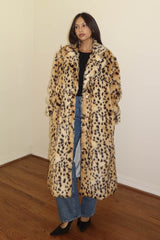 Nights Out Faux Fur Coat ~ Leopard