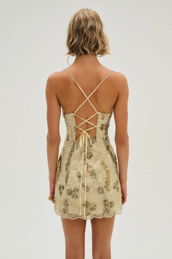 Opal Mini Dress ~ Gold