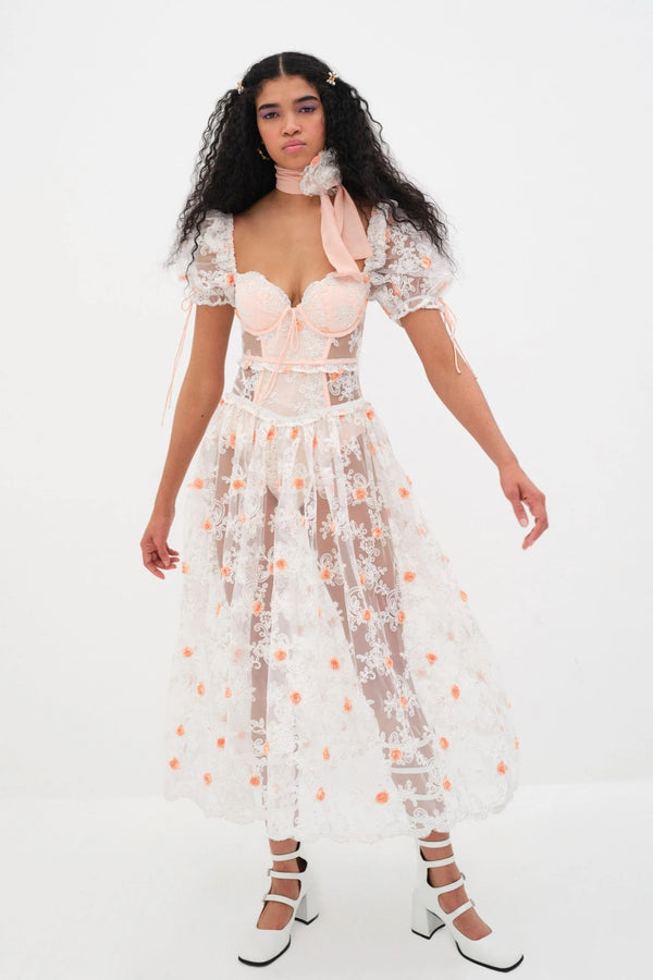 Tessa Midi Dress ~ White
