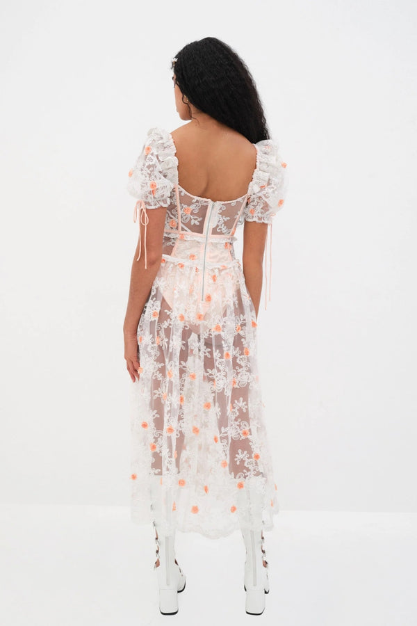 Tessa Midi Dress ~ White