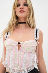 Pretty in pastels ~ Introducing the Winifred Bustier Top from For Love & Lemons
