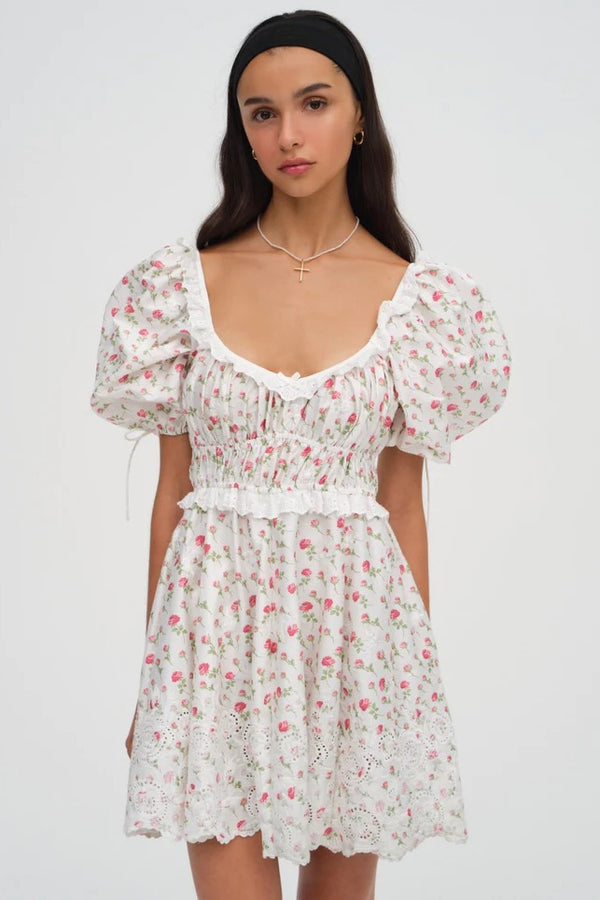 Jackson Mini Dress ~ White Floral