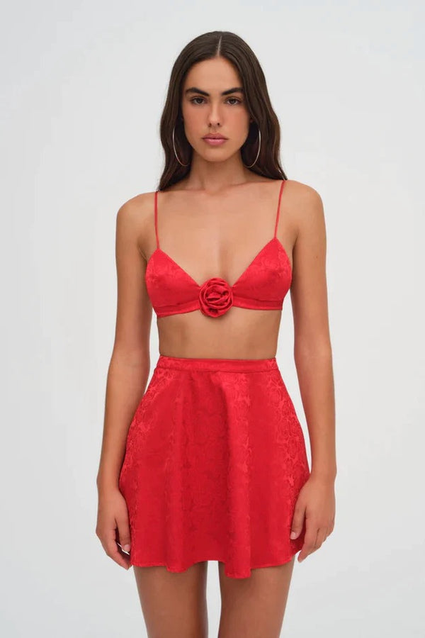 Otessa Mini Skirt ~ Red