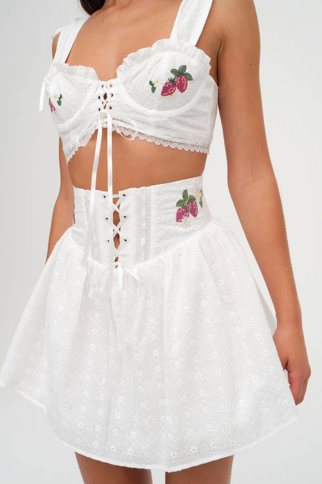 Selia Mini Skirt ~ White